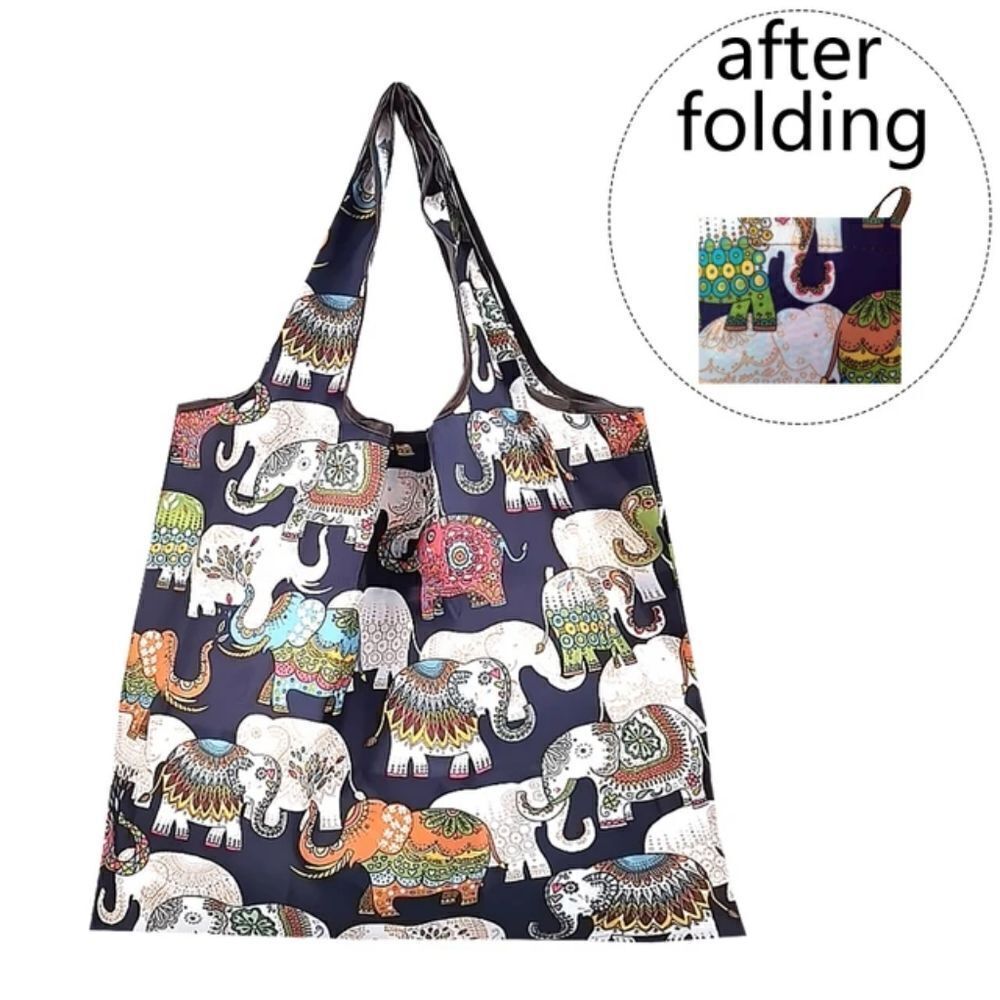 Elephant Pattern Tote - Picture 3 of 7